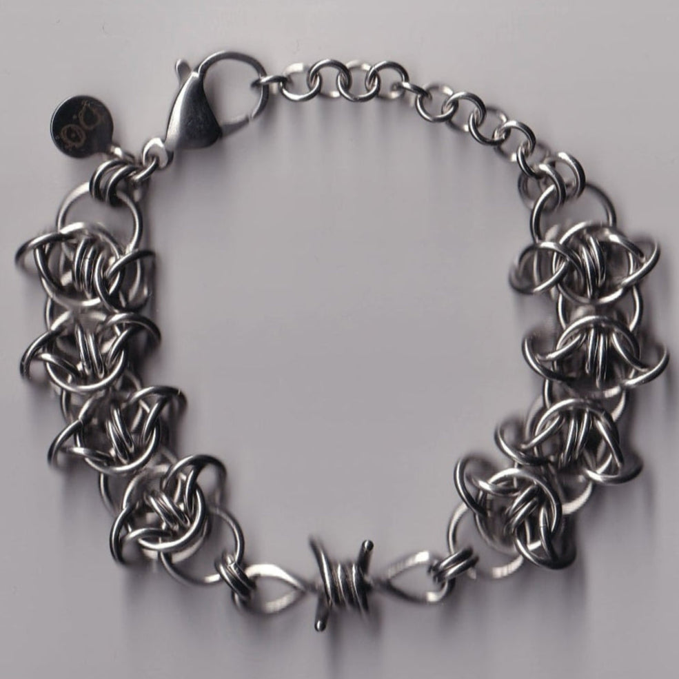 the barbed wire charm bracelet