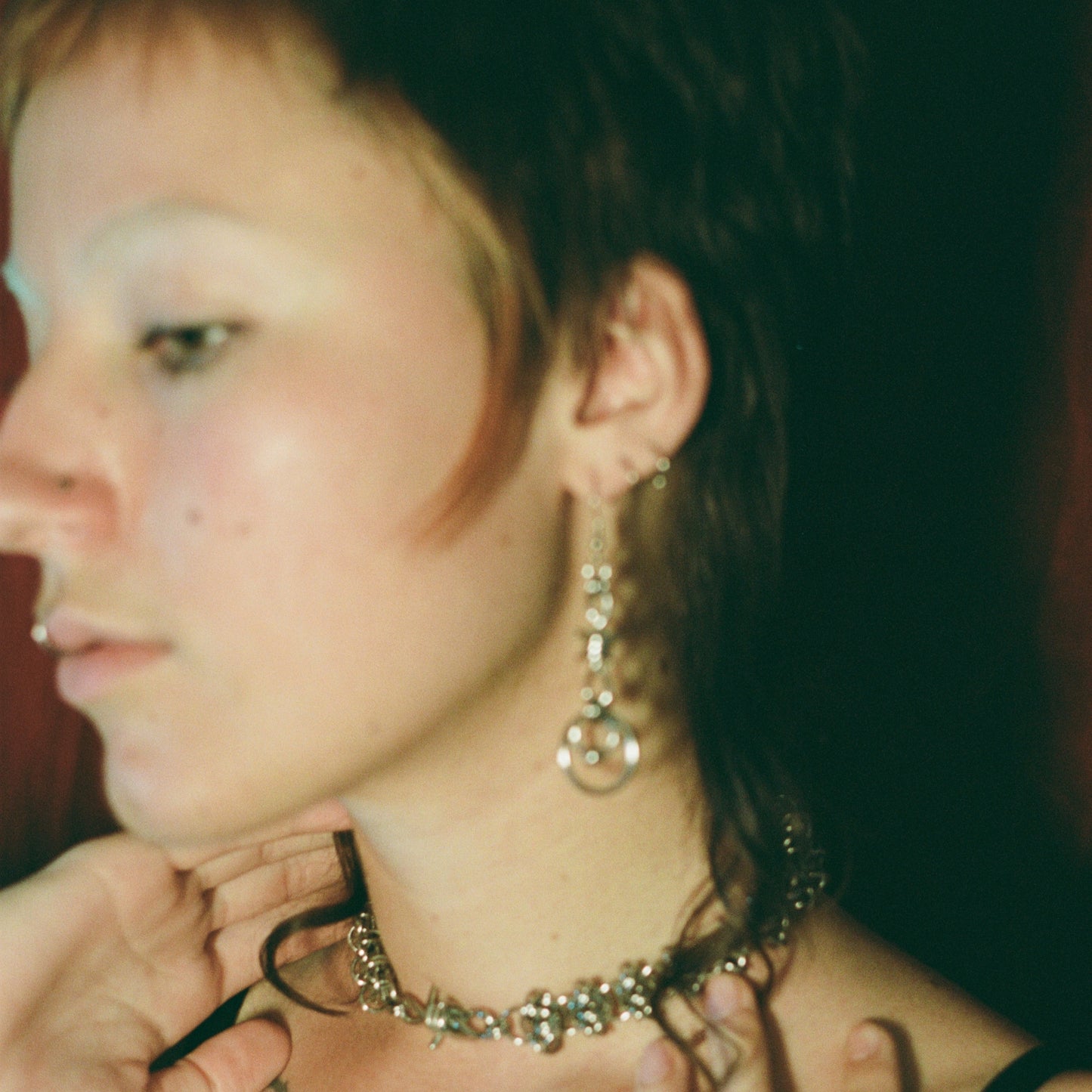 the barbed wire charm earrings