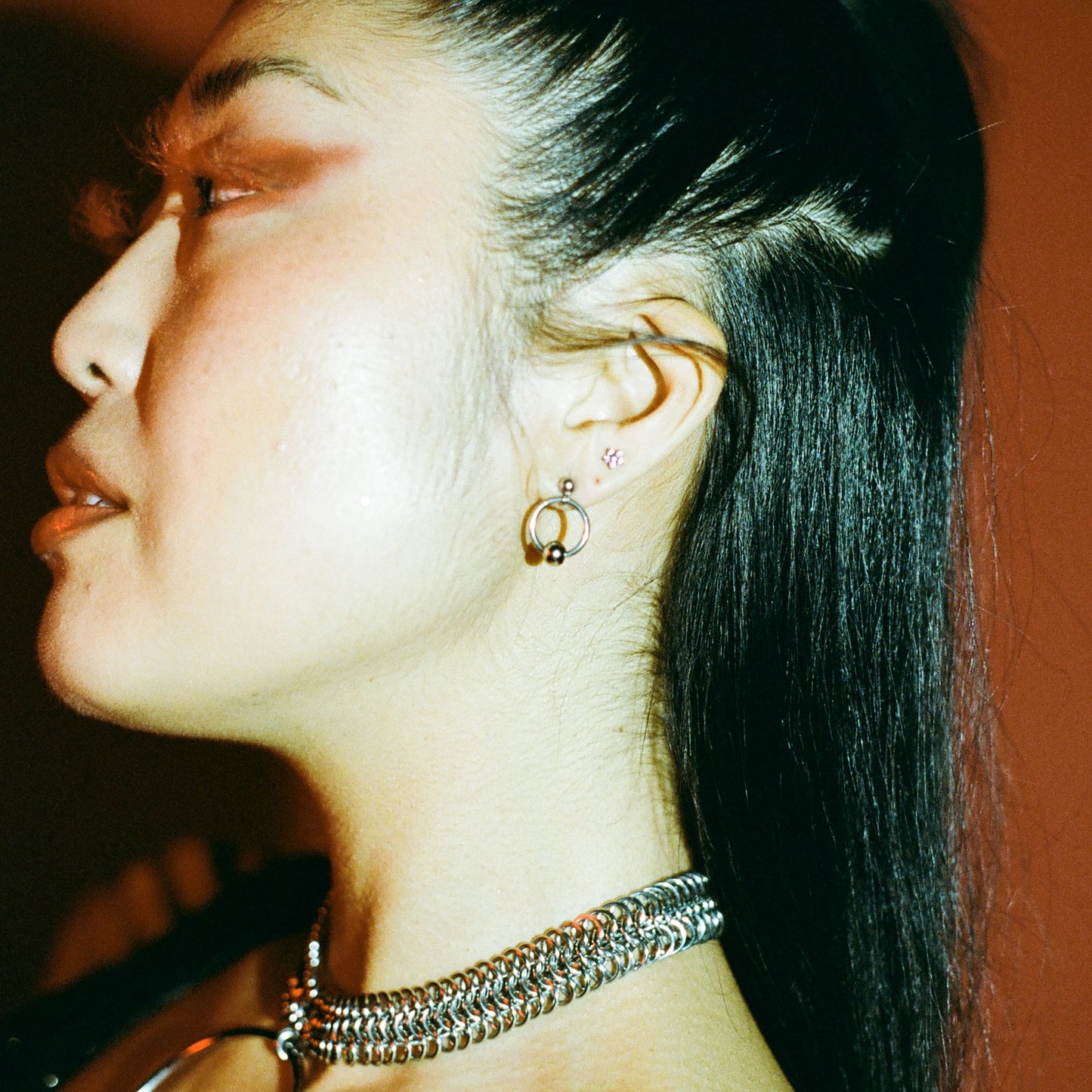 the pierced stud earrings