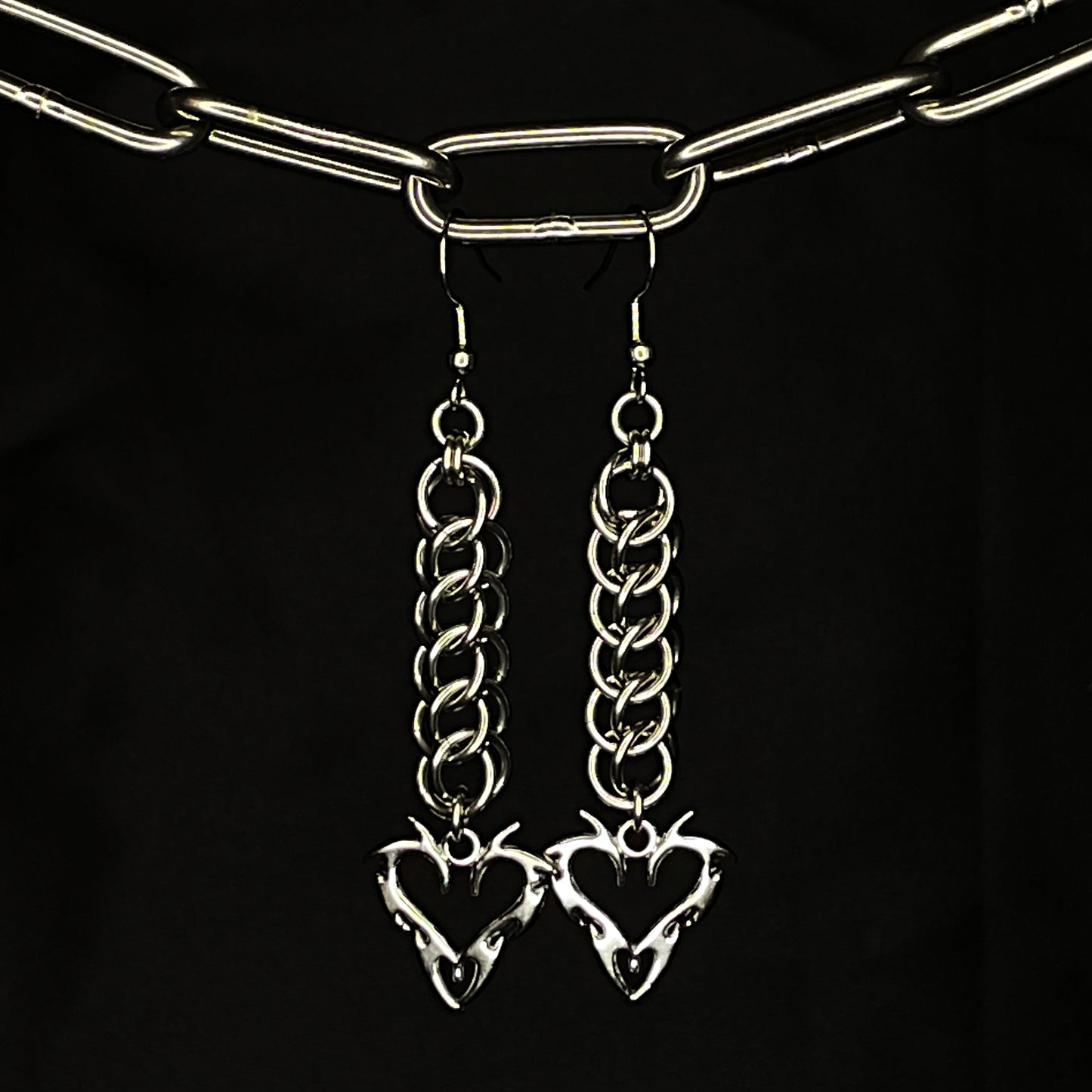 burning love earrings