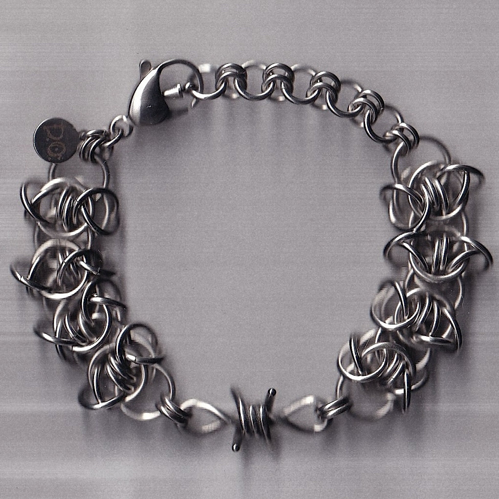 the barbed wire charm bracelet