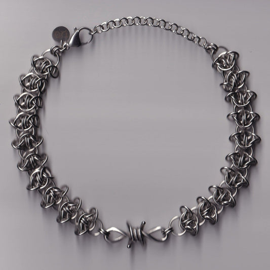 the barbed wire charm choker