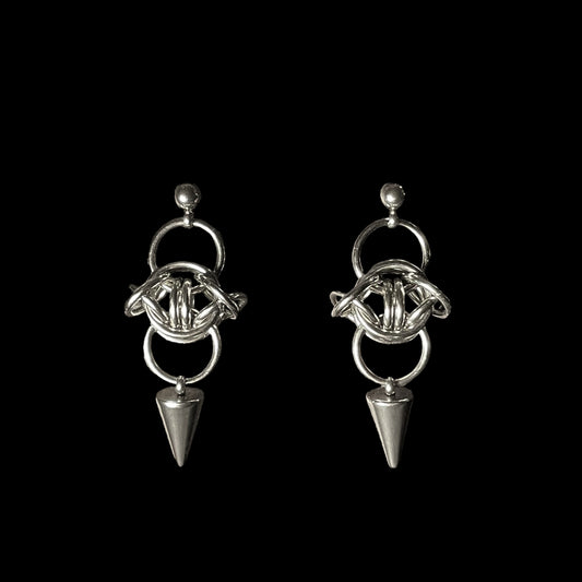 the barbed wire spike stud earrings