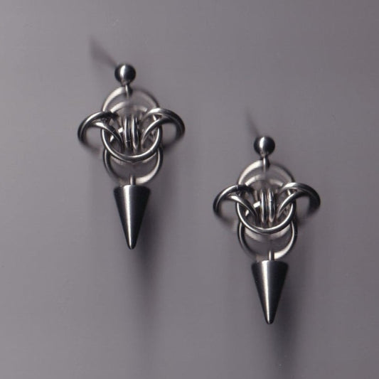 the barbed wire spike stud earrings
