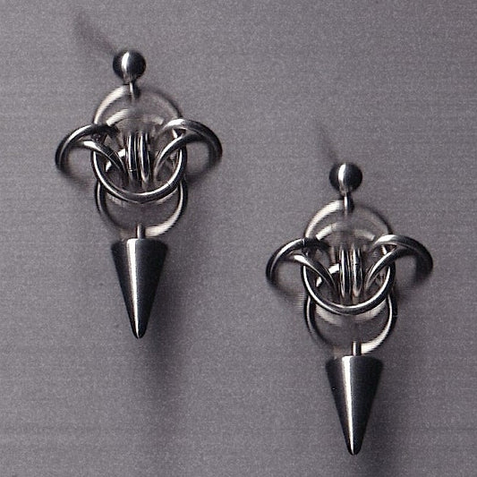 the barbed wire spike stud earrings