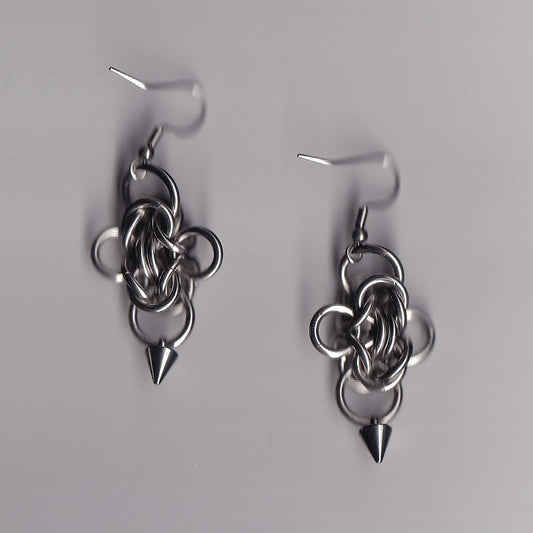 the clover spike earrings