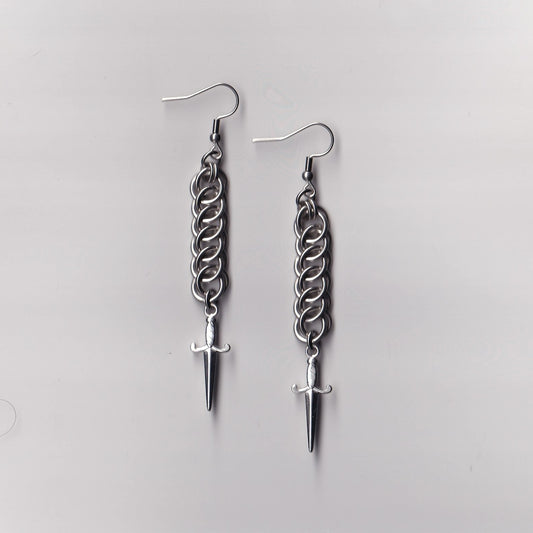 the half persian dagger earrings