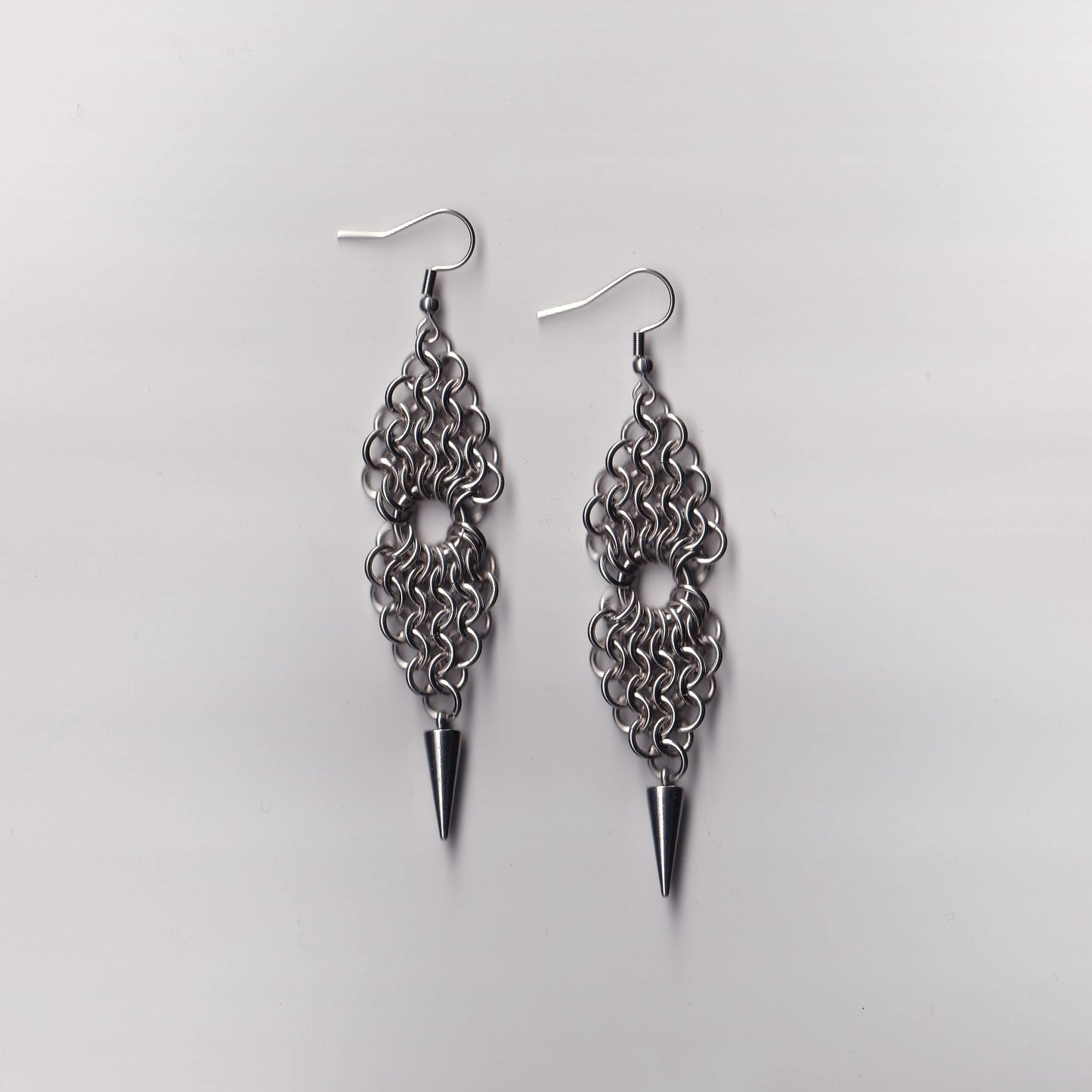 the double european spike earrings