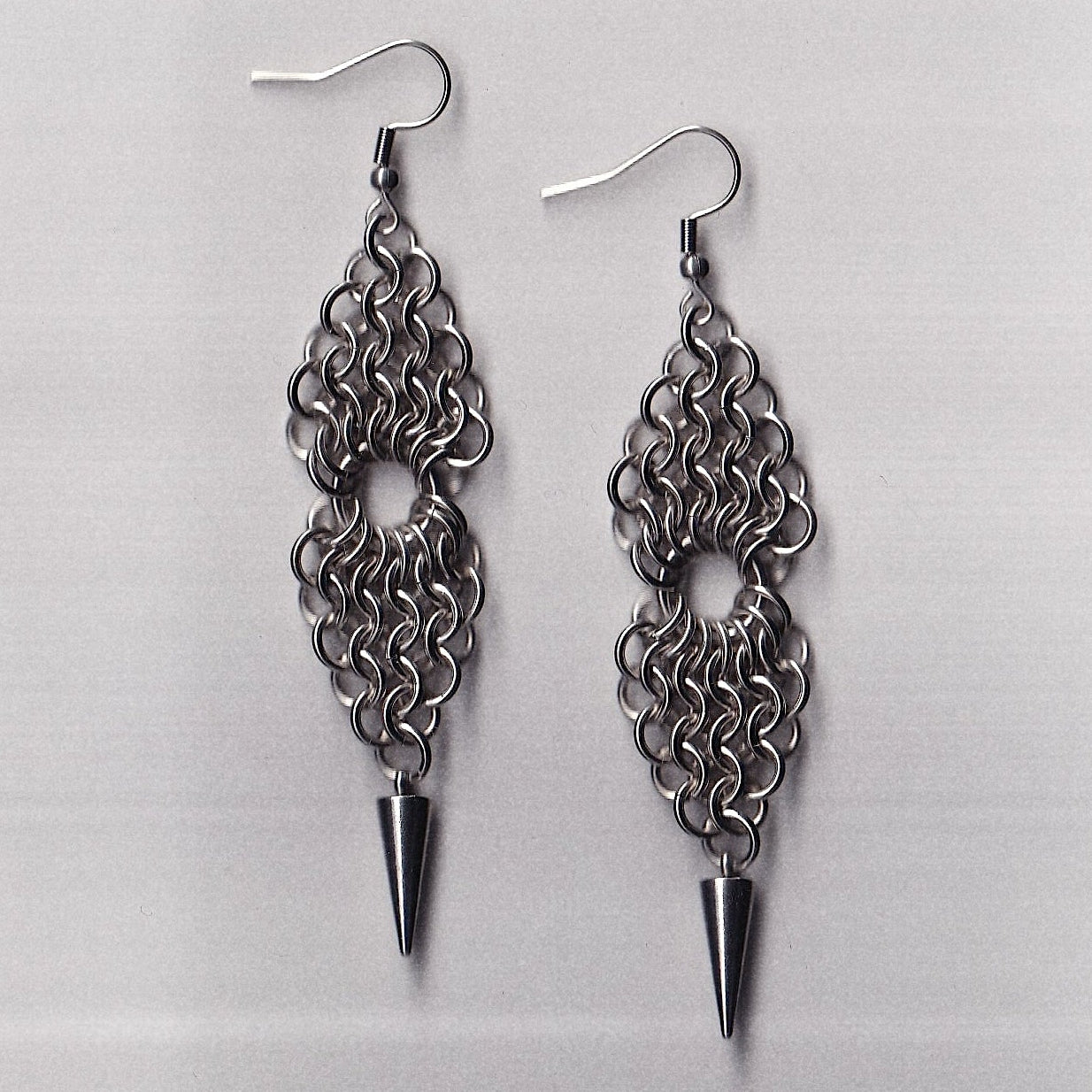 the double european spike earrings