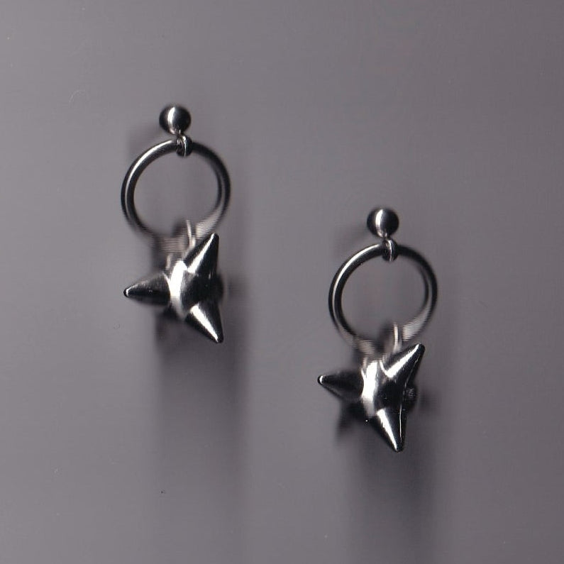 the flail stud earrings