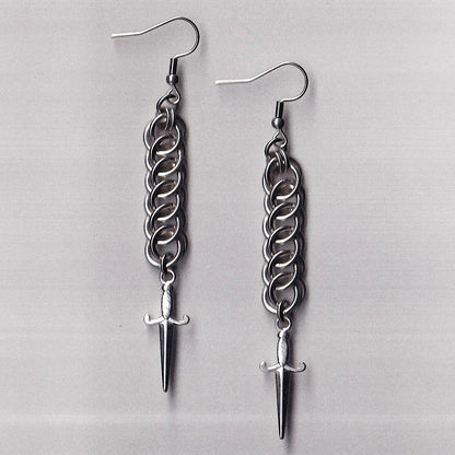 the half persian dagger earrings
