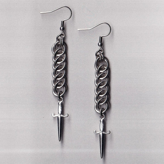 the half persian dagger earrings