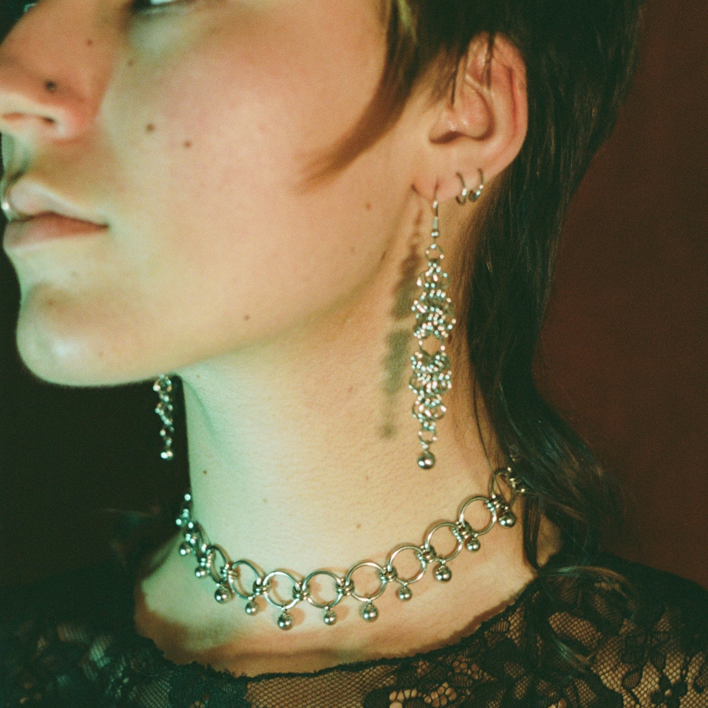 the dangly pierced choker