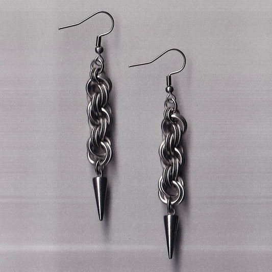 the rope spike earrings