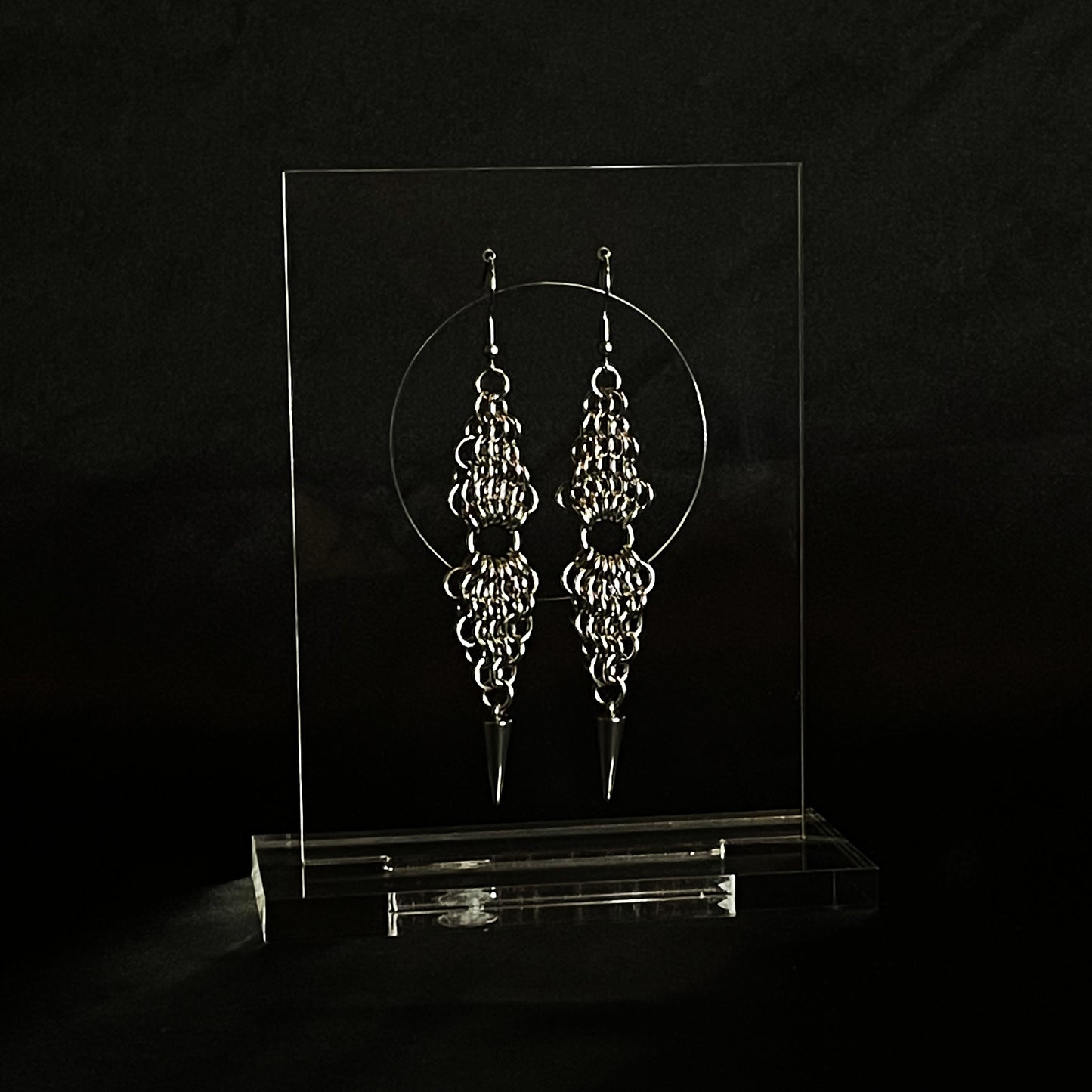 the double european spike earrings